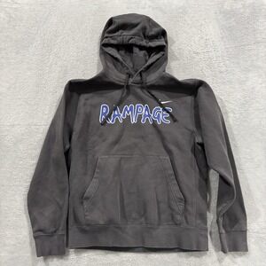Nike Fleece Hoodie Men's Large Pullover Sweatshirt Rampage Spellout Logo #4 Gray